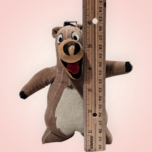 Vintage Disney Jungle Book Baloo Bear Stuffed Animal Toy 1960s 6" As Is - Picture 10 of 11